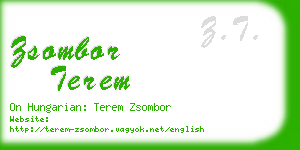 zsombor terem business card